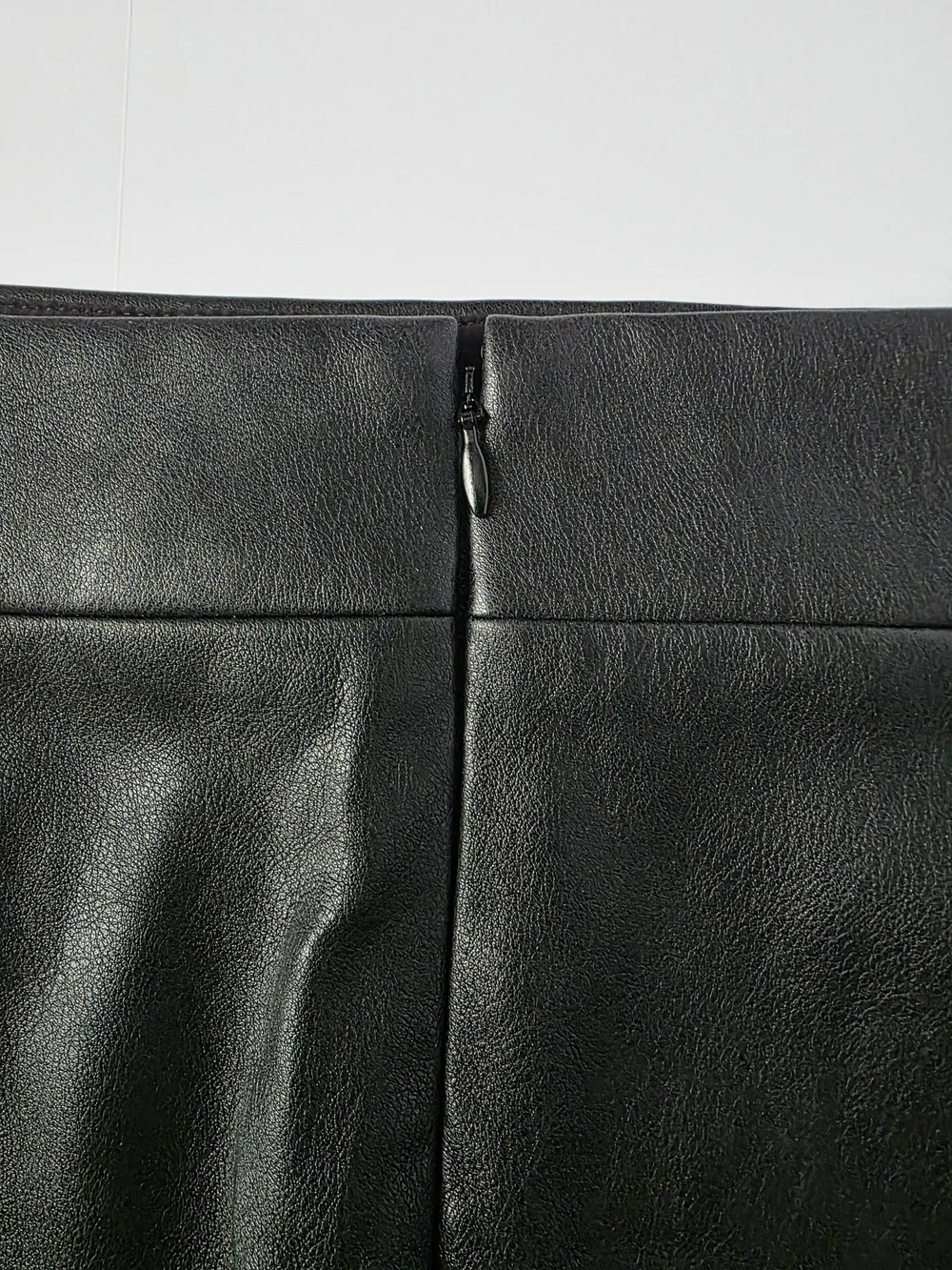 J. Crew Faux-leather A-line mini skirt Jcrew factory black Size 6